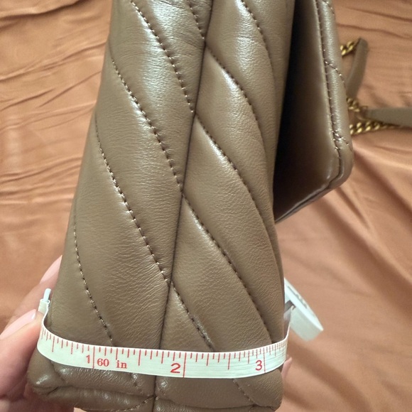 Quince Taupe Quilted Shoulder Bag Covertable Crossbody (larger size) - Picture 10 of 13